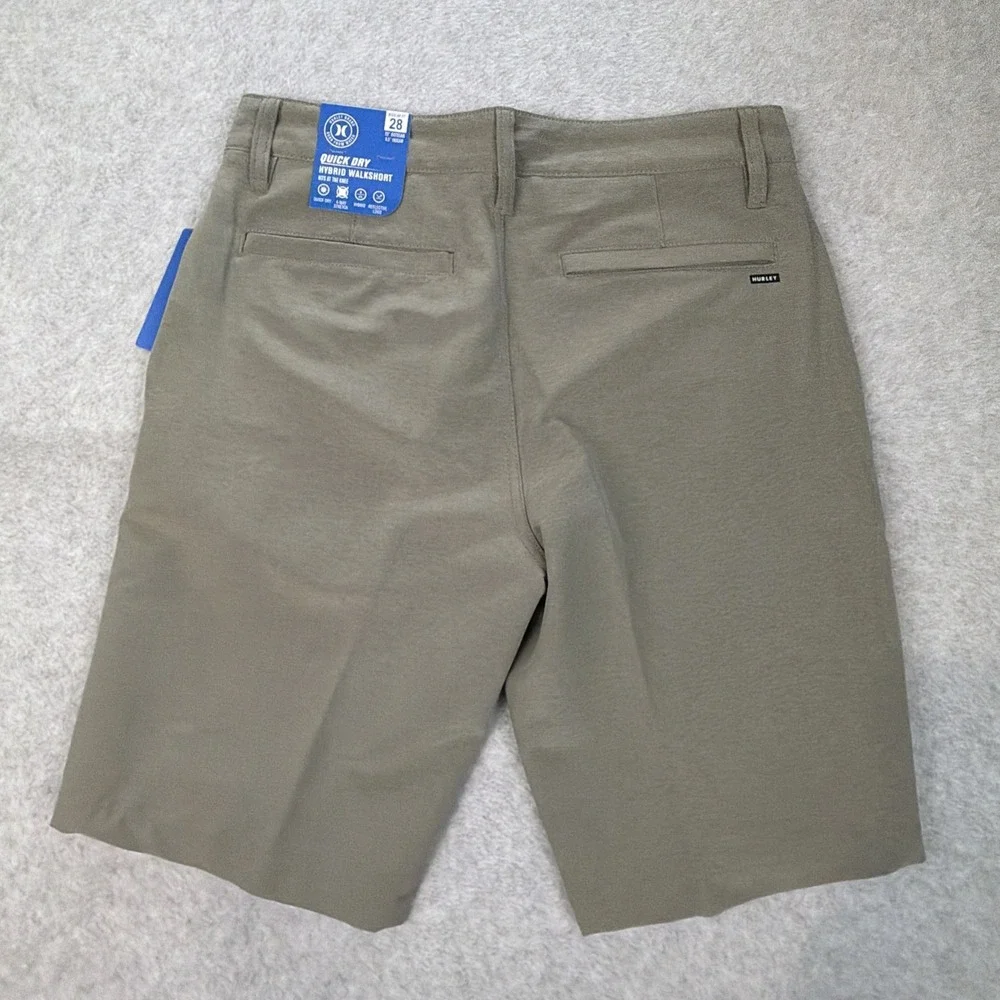 HURLEY Hybrid Walkshort Men's Green Sz28 Quick Dry Polyester spandex Golf Shorts